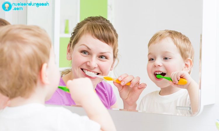 Cha mẹ cùng con chinh phục mục tiêu của việc đánh răng